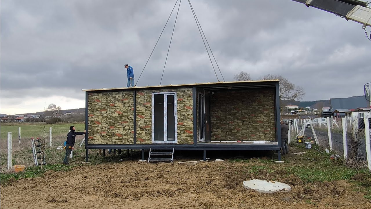 konteyner ev 🏡 🏠 6 x 8 48 metrekare kurulum montaj süreci