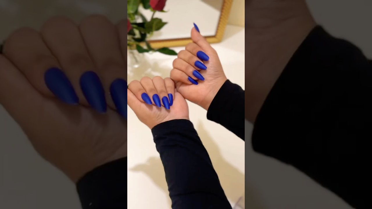 Blue nail🤩💅🏻നീല നിറം 