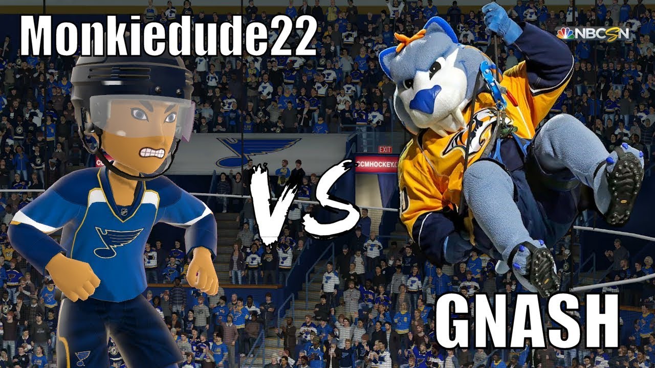 [4K] Monkiedude22 vs GNASH the Mascot of the Nashville Predators NHL Hockey Team