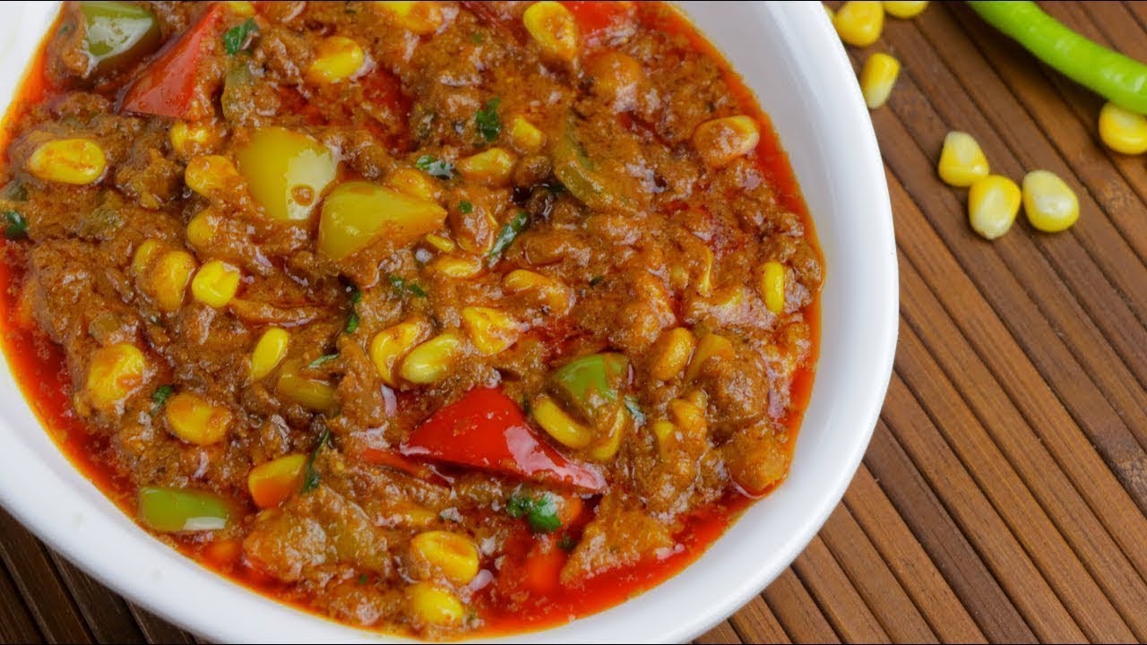 CORN CAPSICUM MASALA | Tasty Sweet Corn Capsicum Curry | By Chef Aadil Hussain