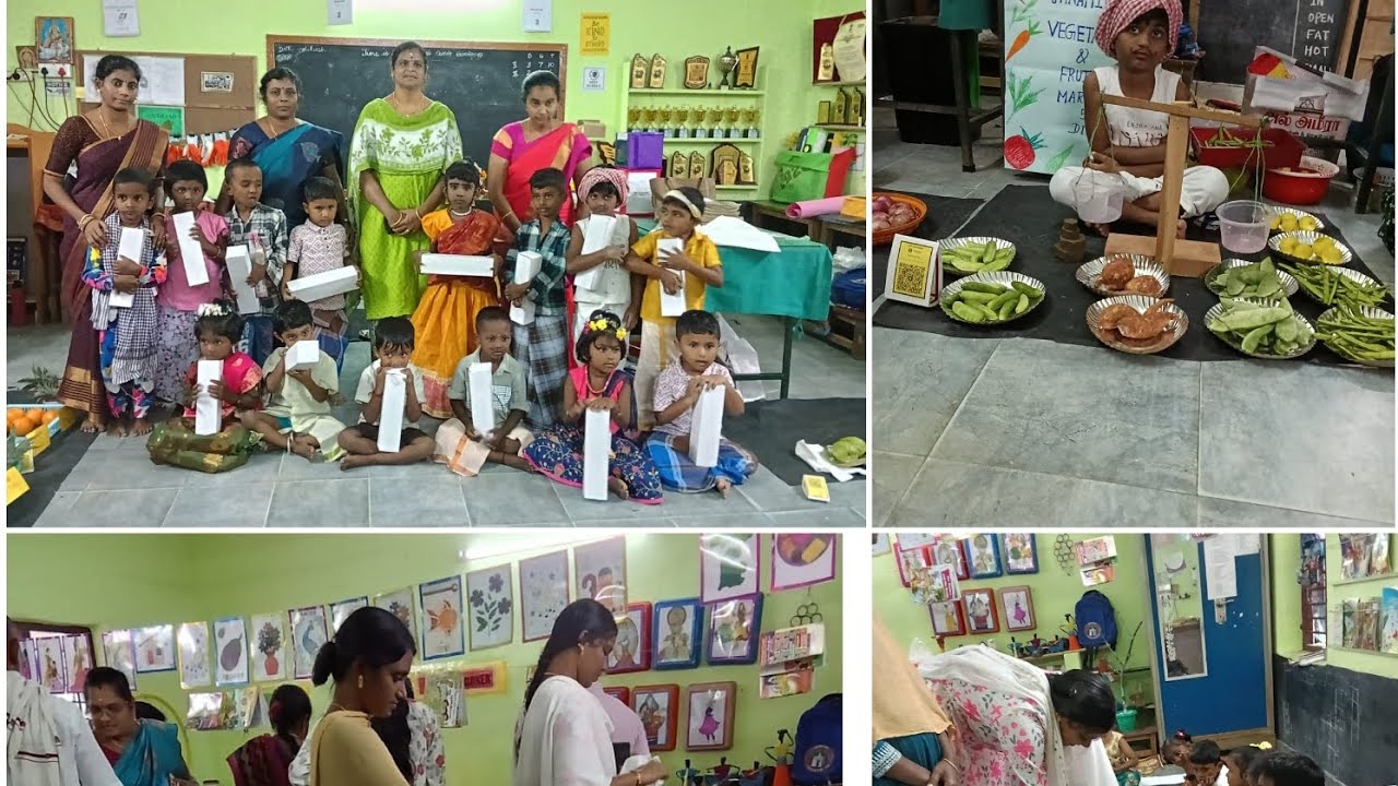 Fruits and vegetables day celebration at GPS KANNAPUR. II viral video II school vegetable market .