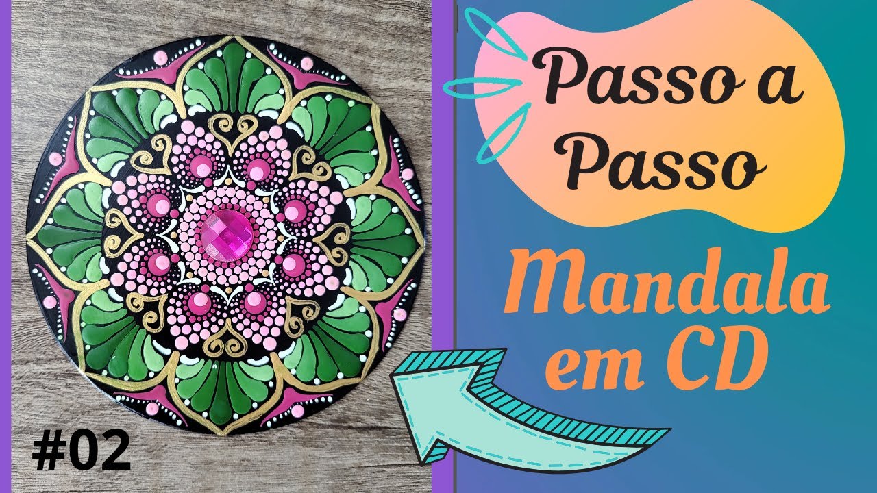 [Passo a Passo] Mandala em CD - Tutorial Mandala em Pontilhismo feita em CD - Dot Mandala Painting
