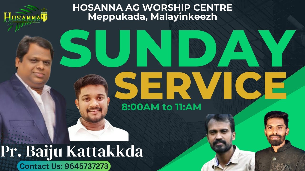 🔴  SUNDAY WORSHIP SERVICE 🔴| 25 AUGUST 2024 | PR. BAIJU KATTAKKADA MINISTERING