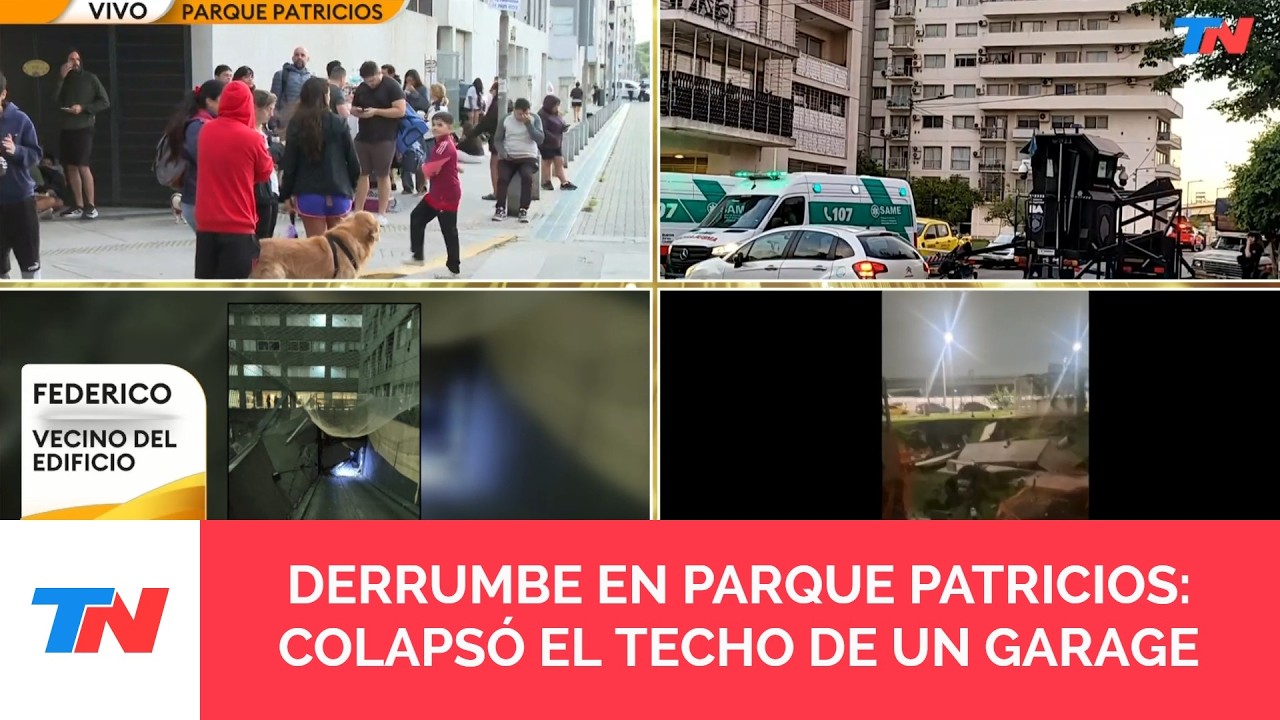 DERRUMBE PARQUE PATRICIOS I Se cayó el techo del garage de un edificio: 200 familias evacuadas