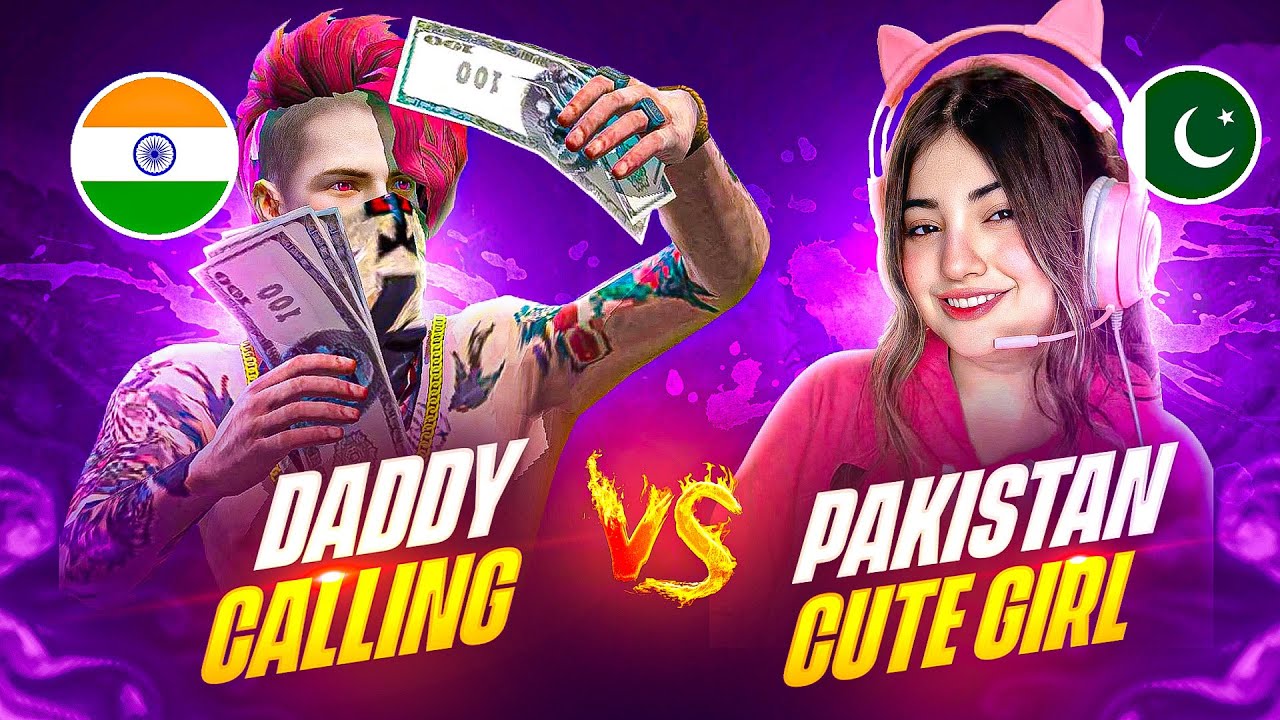 DADDYCALLING 👑 VS PAKISTANI CUTE GIRL 😍 || 1 VS 1 CHALLENGE CUSTOM 🔥
