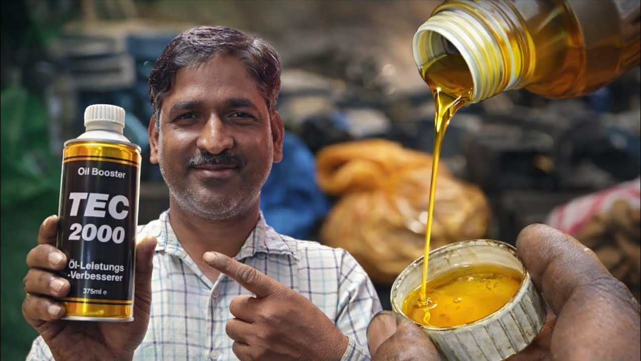 wonder mechanic Ajay Kumar Savita shows how Oil Booster reduces friction