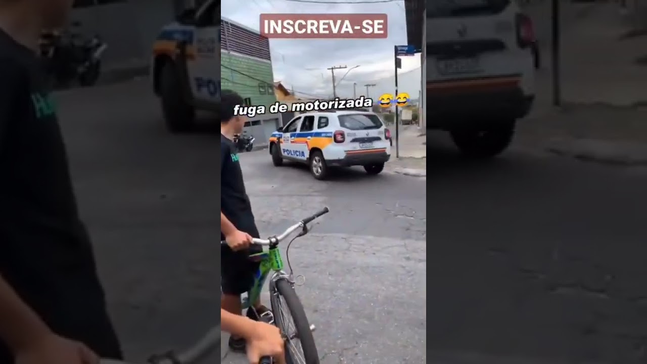 FUGA DE BIKE MOTORIZADA #shorts#motorizada