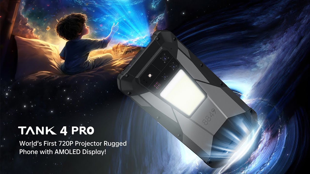 TANK 4 Pro - World's First 720P Projector Rugged Phone with AMOLED Display