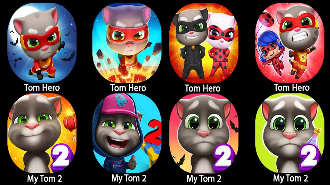 Talking Tom Friends2,Tom Candy Run ,Tom Gold,Tom Fun Fair,Tom Cake Jump,Tom sky run