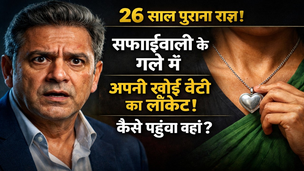 एक लॉकेट ने खोला 26 साल पुराना राज़: जब मालिक ने सफ़ाईवाली के गले में देखी अपनी खोई हुई बेटी की निश