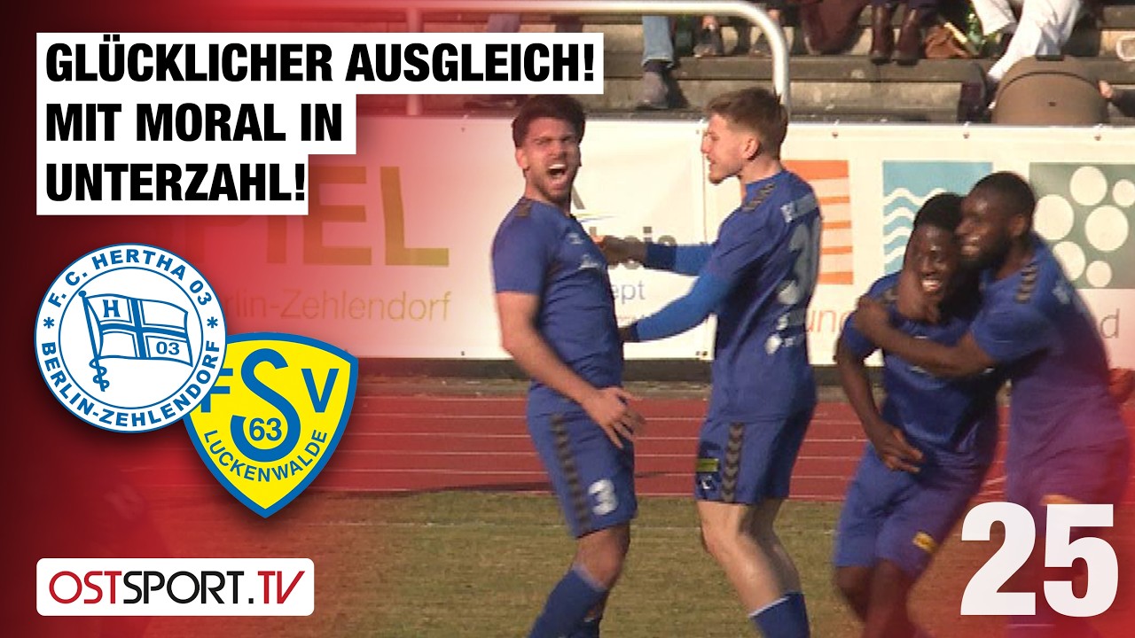 Glücklicher Ausgleich! Mit Moral in Unterzahl: Zehlendorf - Luckenwalde | Regionalliga Nordost