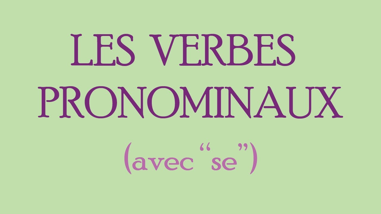 Les verbes pronominaux au présent de l’indicatif en français, fle – conjugaison 10