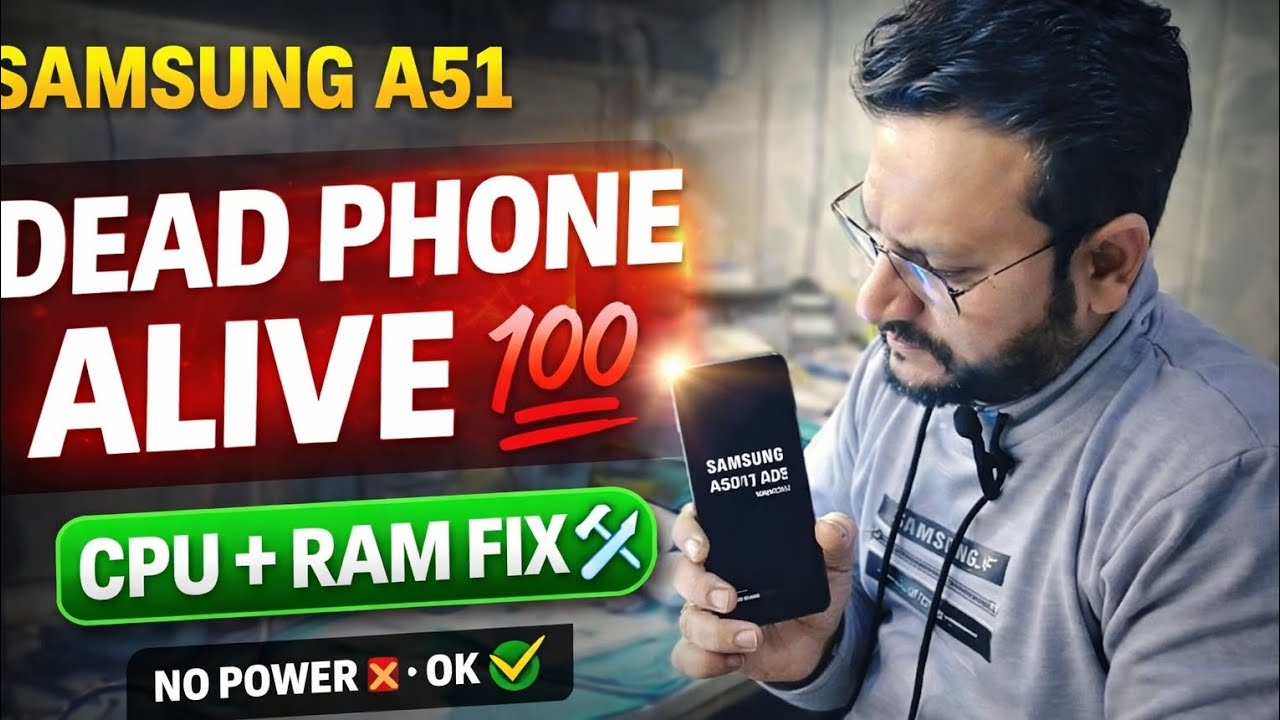 Samsung A51 Dead Phone Recovered 💯 | CPU & RAM Repair | No Power Fix