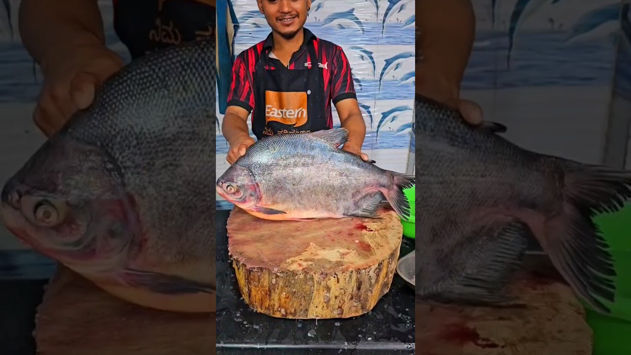 10 kg rupchand fish amazing cutting skills!! #trending #viral #fishcutting #shorts #rupchanda #fish