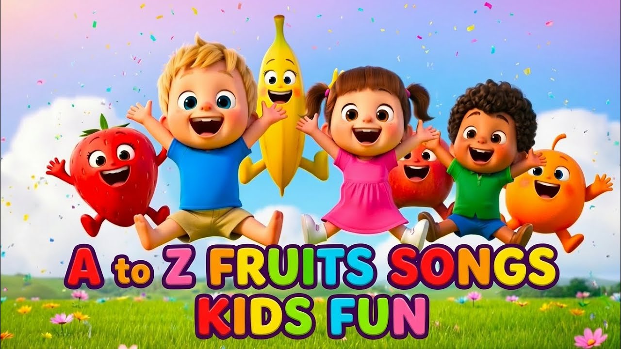 A to Z Alphabets Fruits Kids Song | KidsFun