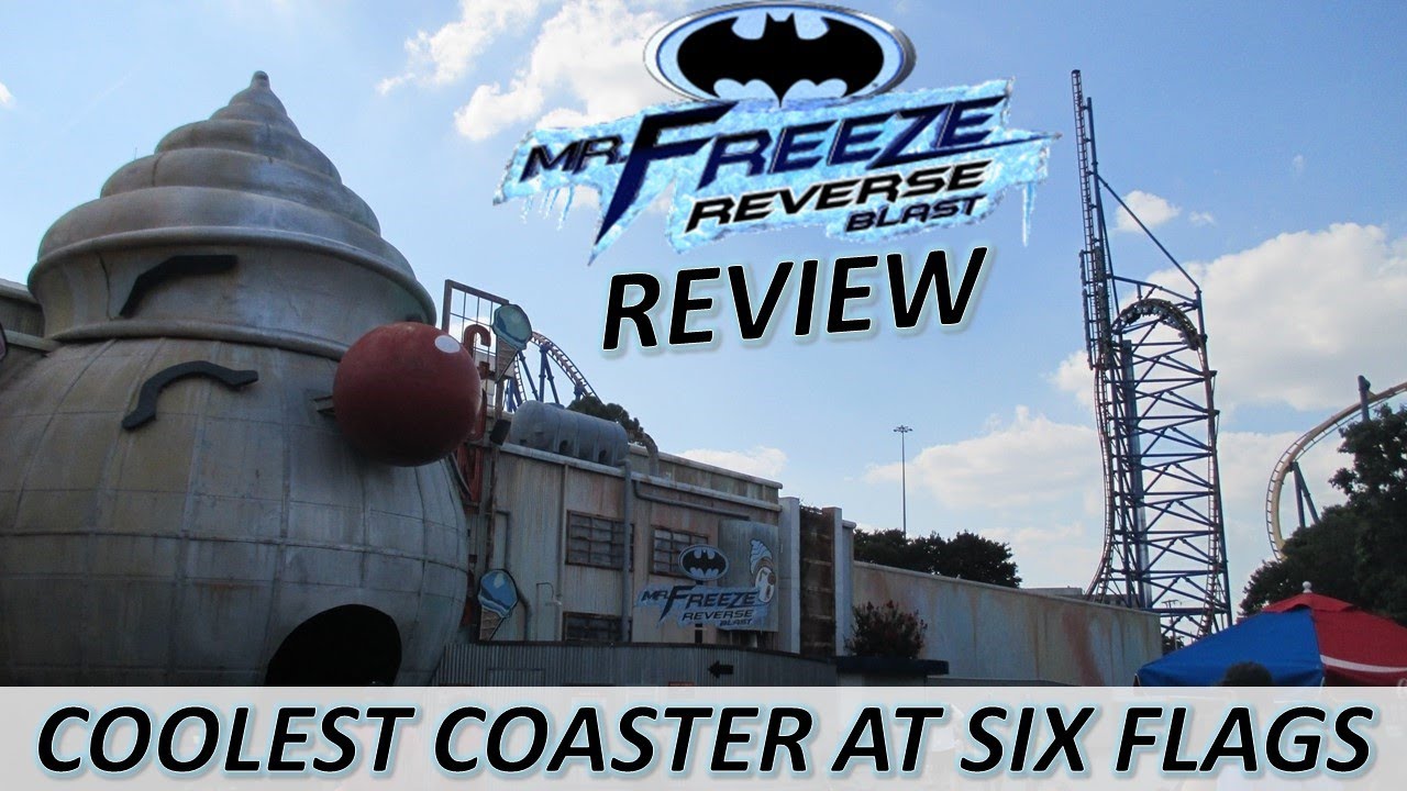 Mr.  Freeze: Reverse Blast Review, Six Flags Over Texas & Six Flags St. Louis Premier Rides Coaster