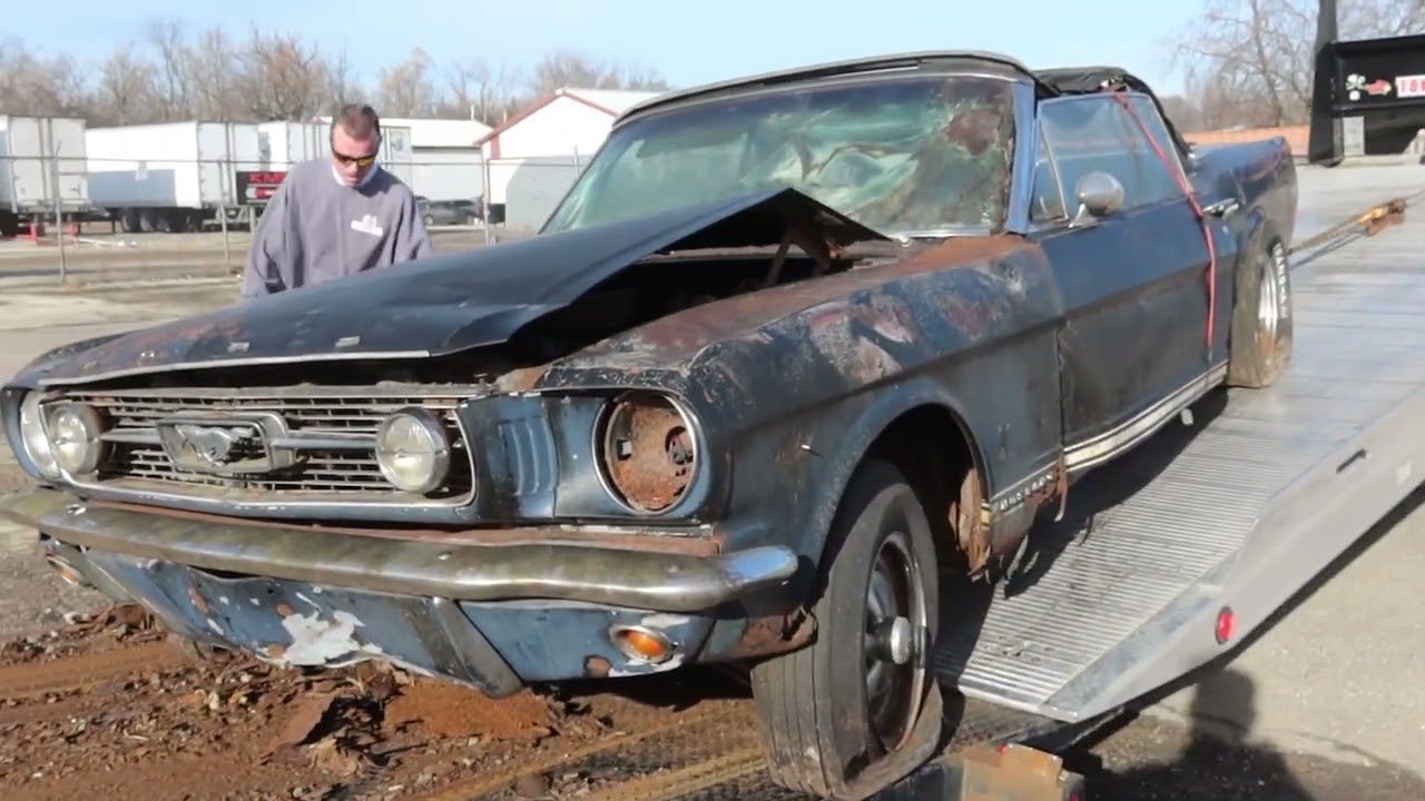 Not even a barn find! A FOREST find K Code Raven Black 4 speed convertible saved after 50 years!