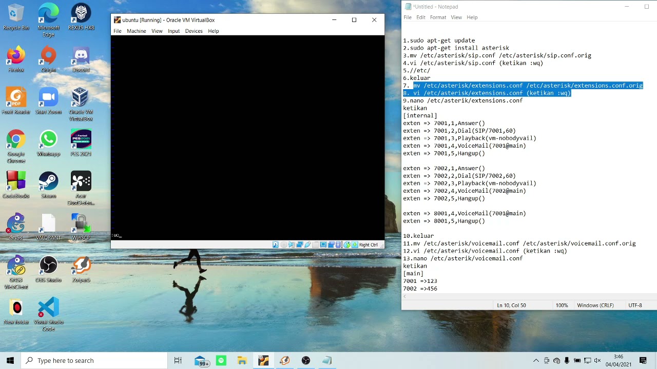 VoIP with Configure asterisk and  App Zoiper