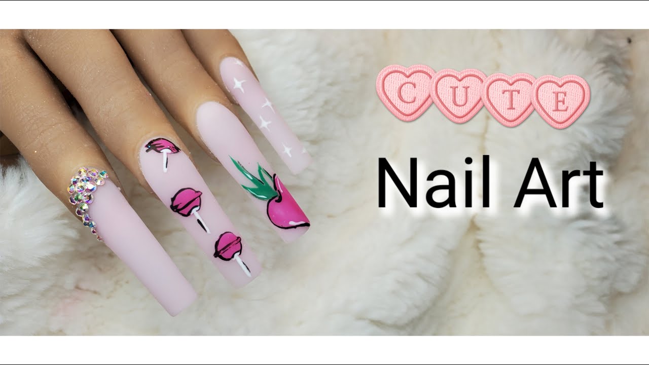 Diseño en rosa san valentin / Aplicasion de acrilico para principiantes / Uñas acrilicas desde cero❤