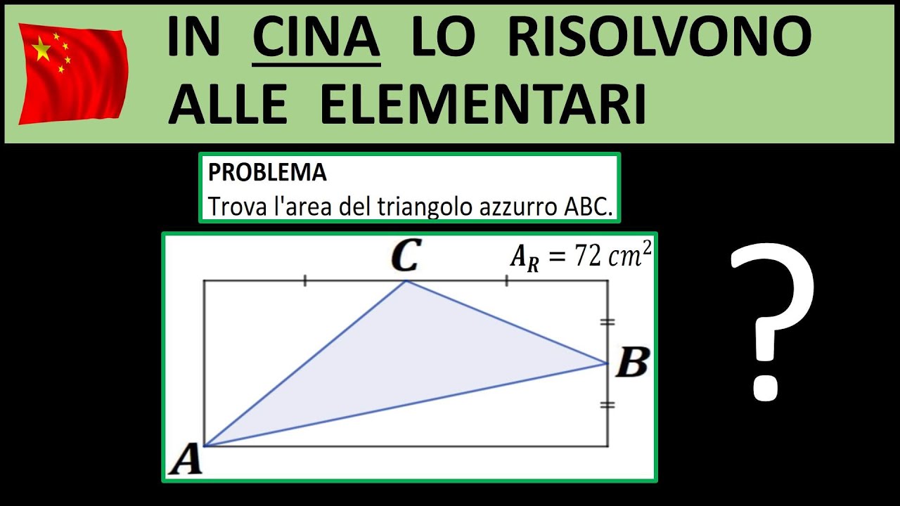 Geometria. In CINA lo risolvono alle SCUOLE ELEMENTARI