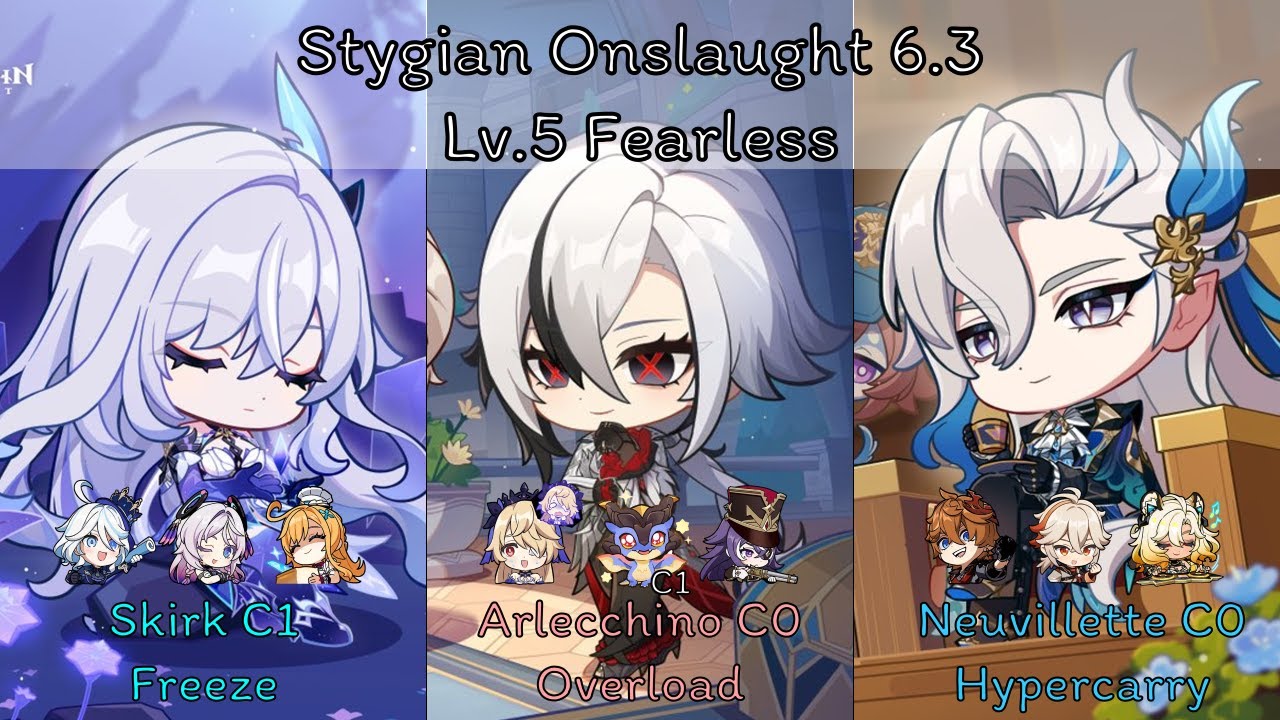 Stygian Onslaught 6.3 Fearless | Skirk C1, Arlec C0, Durin C1 & Neuvillette C0 | Genshin Impact 6.3