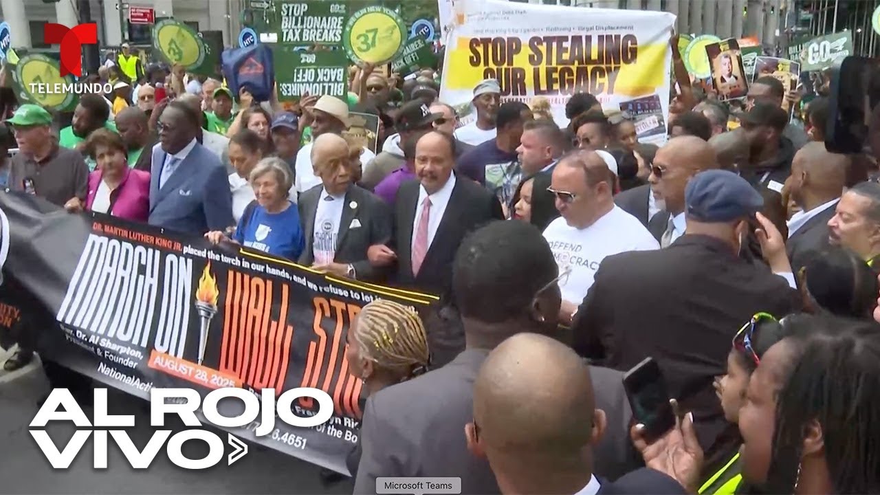 Multitudinaria marcha en Wall Street contra la desigualdad económica | Al Rojo Vivo | Telemundo