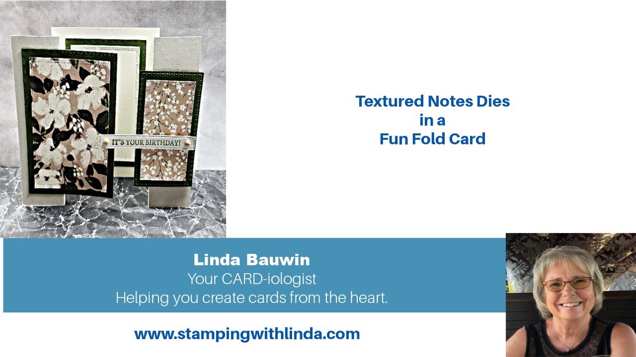 Textured Notes Die Fun Fold Card