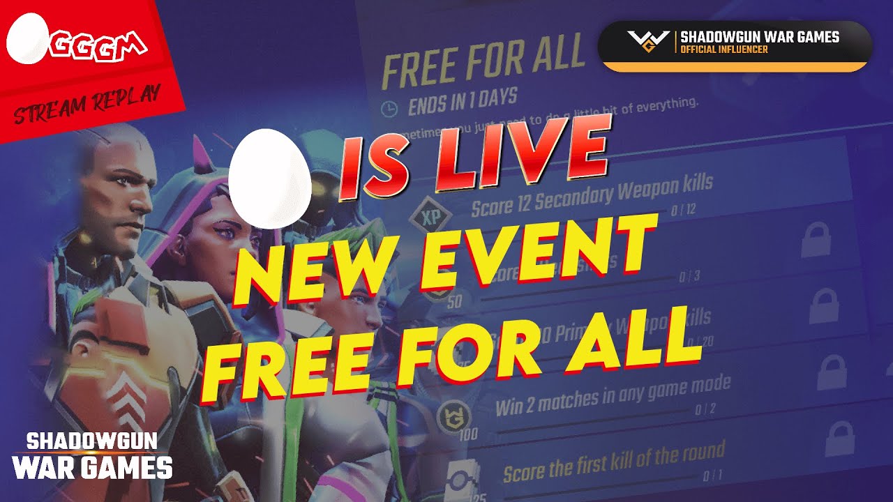We Completed Event FREE FOR ALL | 🥚 IS LIVE 003 | Shadowgun War Games Season 5 Gaming Live Stream