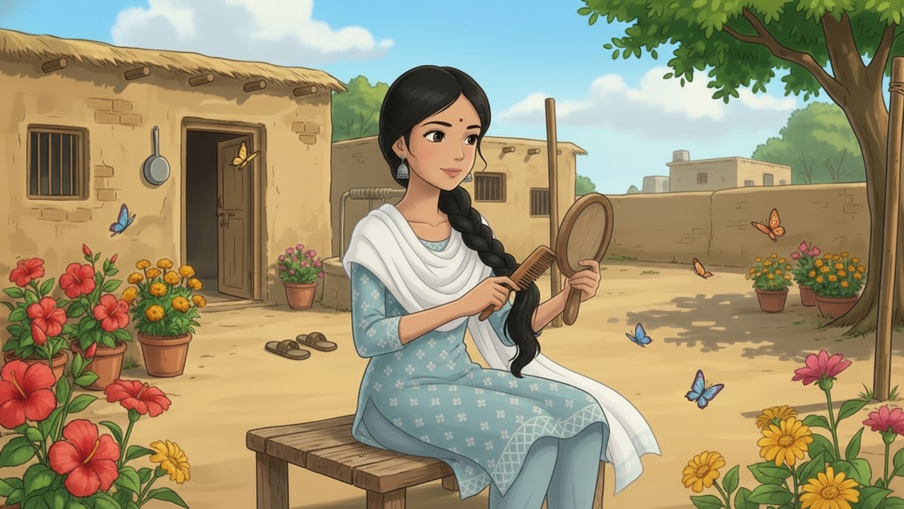A Peaceful Day in 1990s Indian Village | Ghibli Style Family Routine 🌾| Episode - 1
