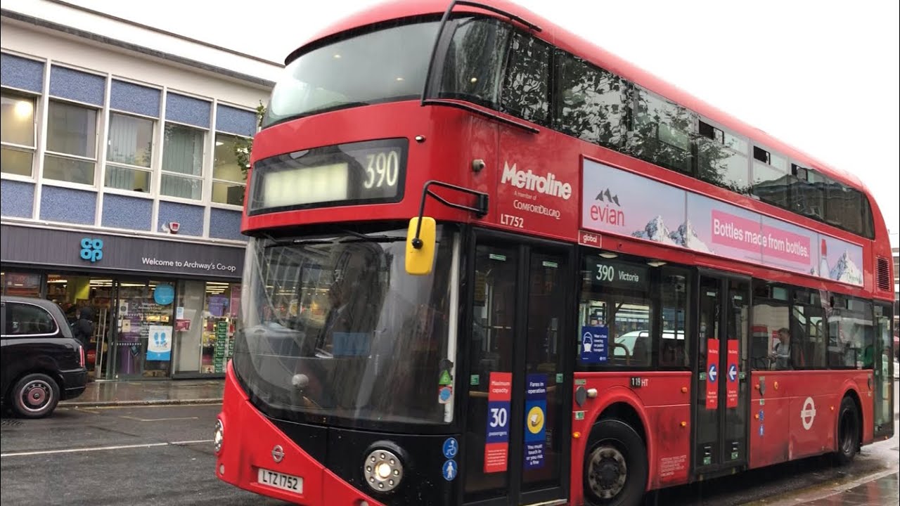 Metroline Travel Wrightbus NRM LTZ1752 LT752 Route 390 Journey