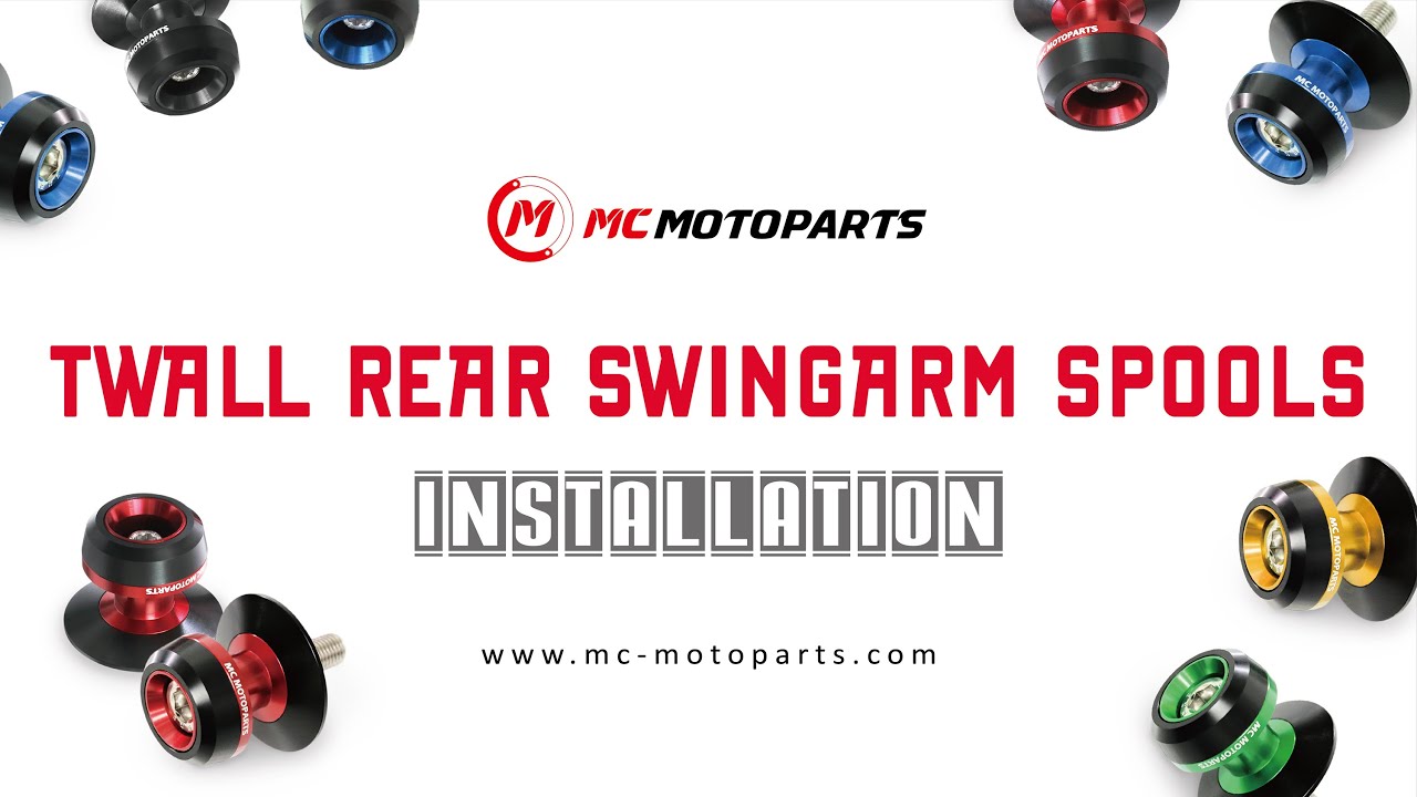 How to install TWALL swingarm spools paddock stand bobbins | MC Motoparts