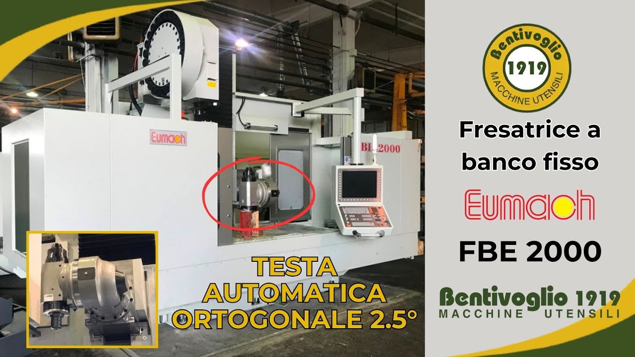 FRESATRICE a baco fisso EUMACH FBE 2000 | Nuovo | BENTIVOGLIO 1919 - Torbole Casaglia