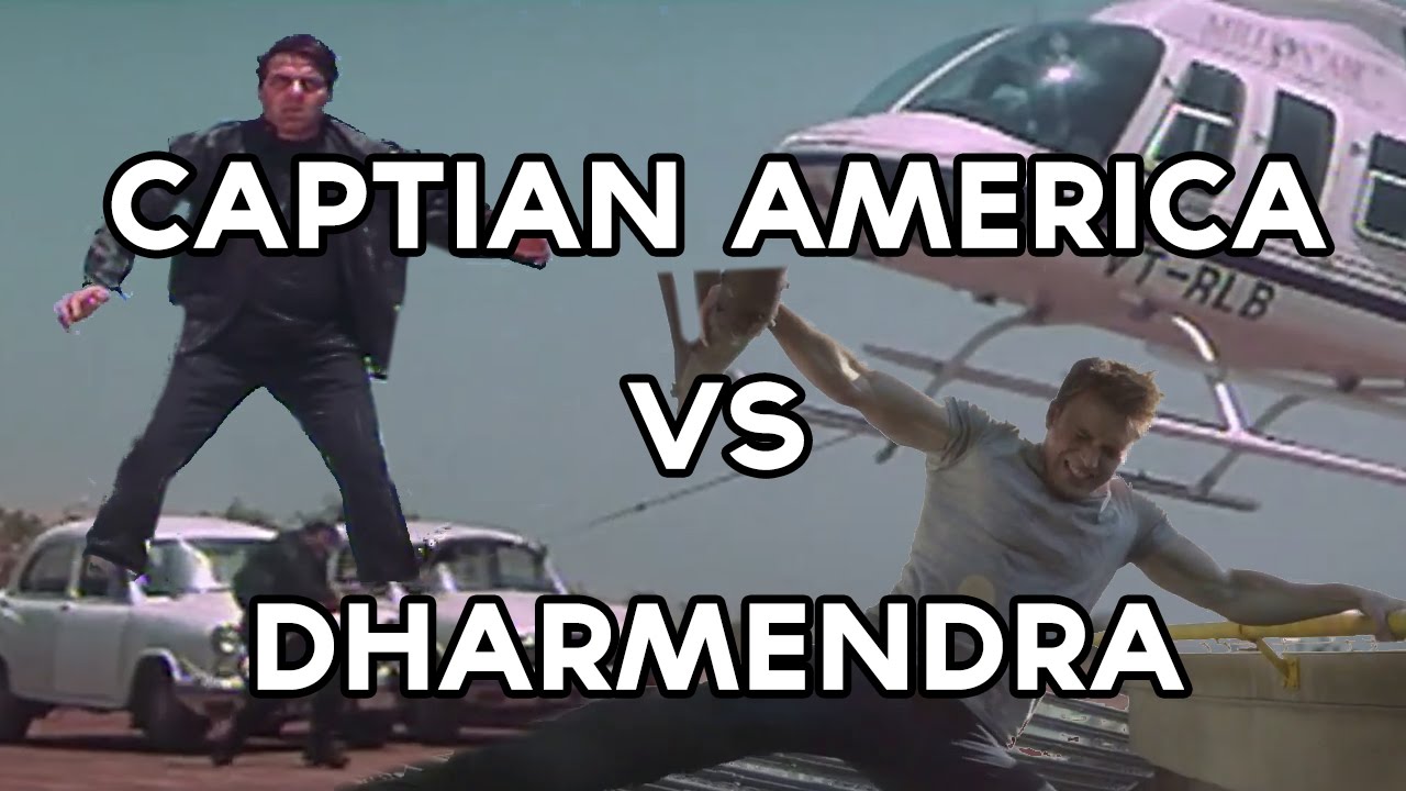 How To Stop a Helicopter : Captian America Vs Indian Dharmendra