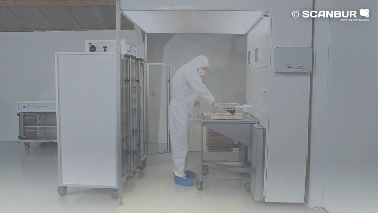 SCANBUR ScanFlow LAF/UDF cabin for cage handling