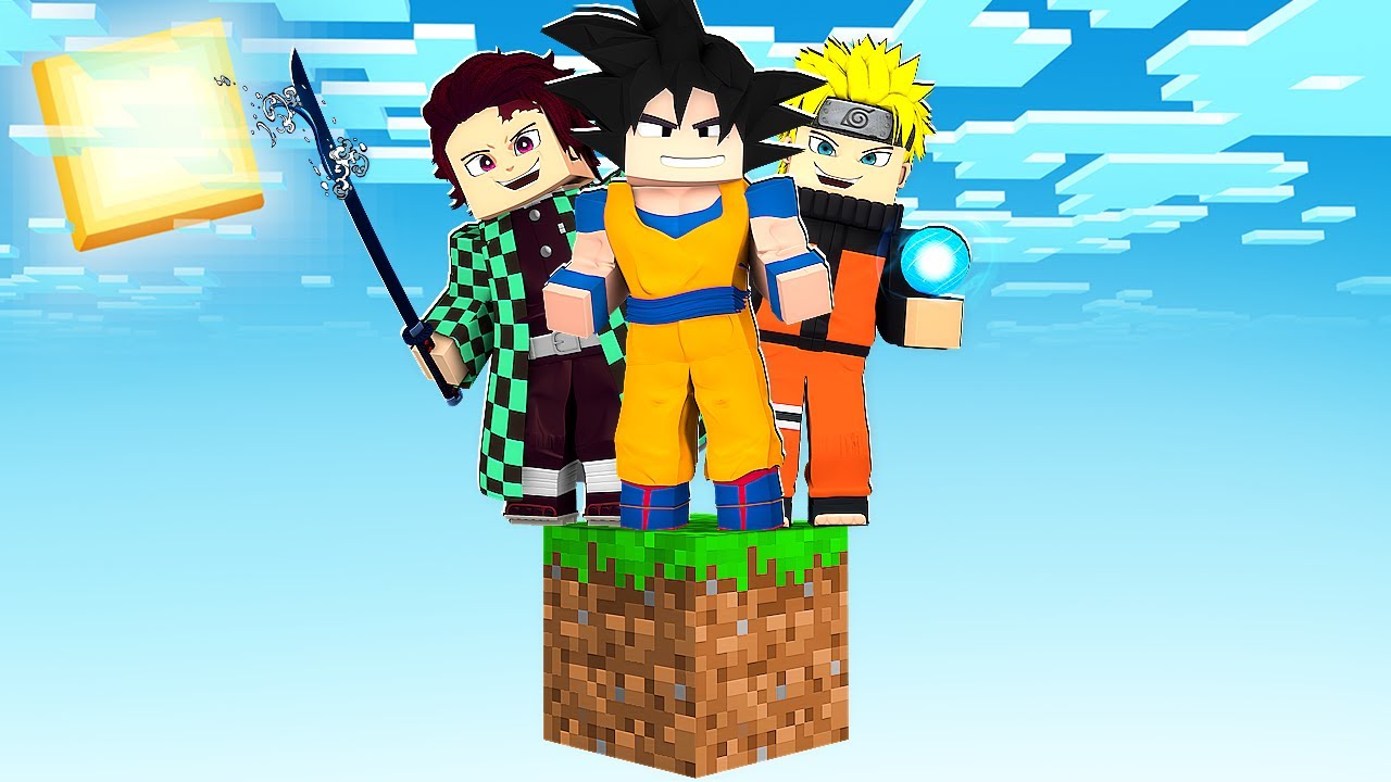 SOBREVIVÍ en UN SOLO BLOQUE de ANIME UNIVERSE en MINECRAFT😱💥