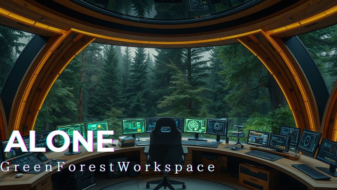 ALONE: Green Forest Workspace | Dark Ambient Focus Music
