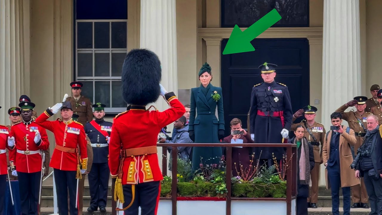 All Eyes on Princess Catherine ☘️ Irish Guards Salute Princess of Wales | St Patrick’s Day 17/03/25