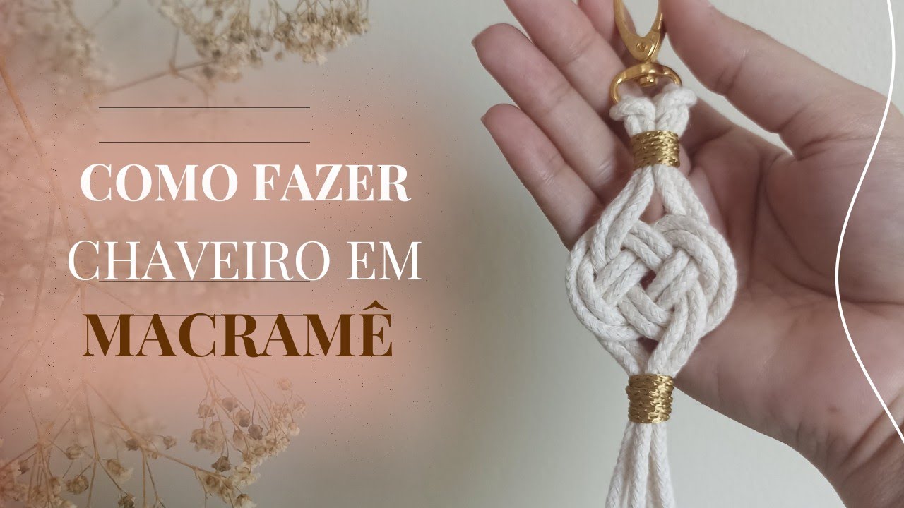 Como Fazer Chaveiro em MACRAMÊ | TUTORIAL CHAVEIRO MACRAMÊ | Chaveiro Macramê | Nó Josefina Macramê