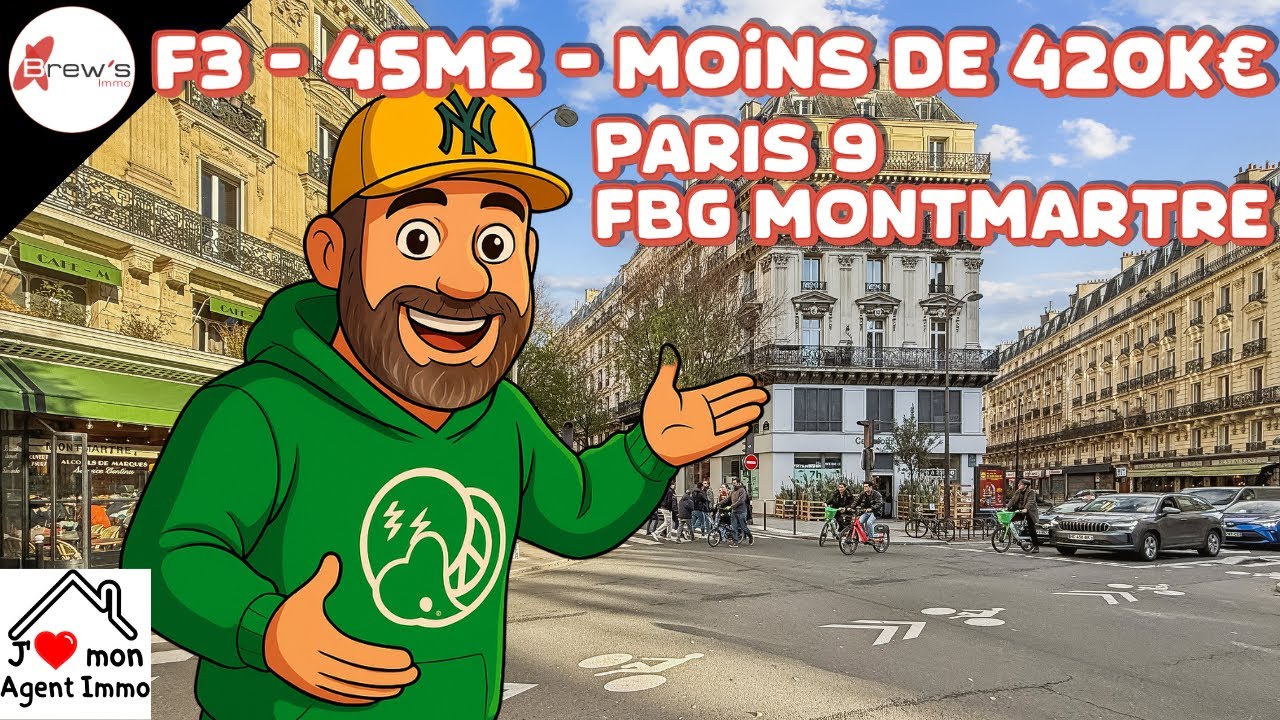 Paris 9 – 3 pièces rare à Faubourg Montmartre (prix canon + plan parfait)