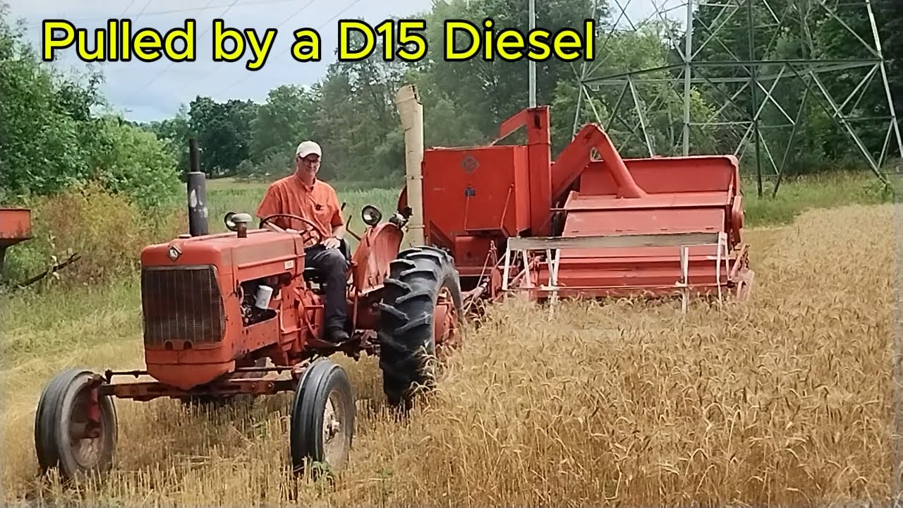 Allis Chalmers All-Crop 72 Harvester in Wheat