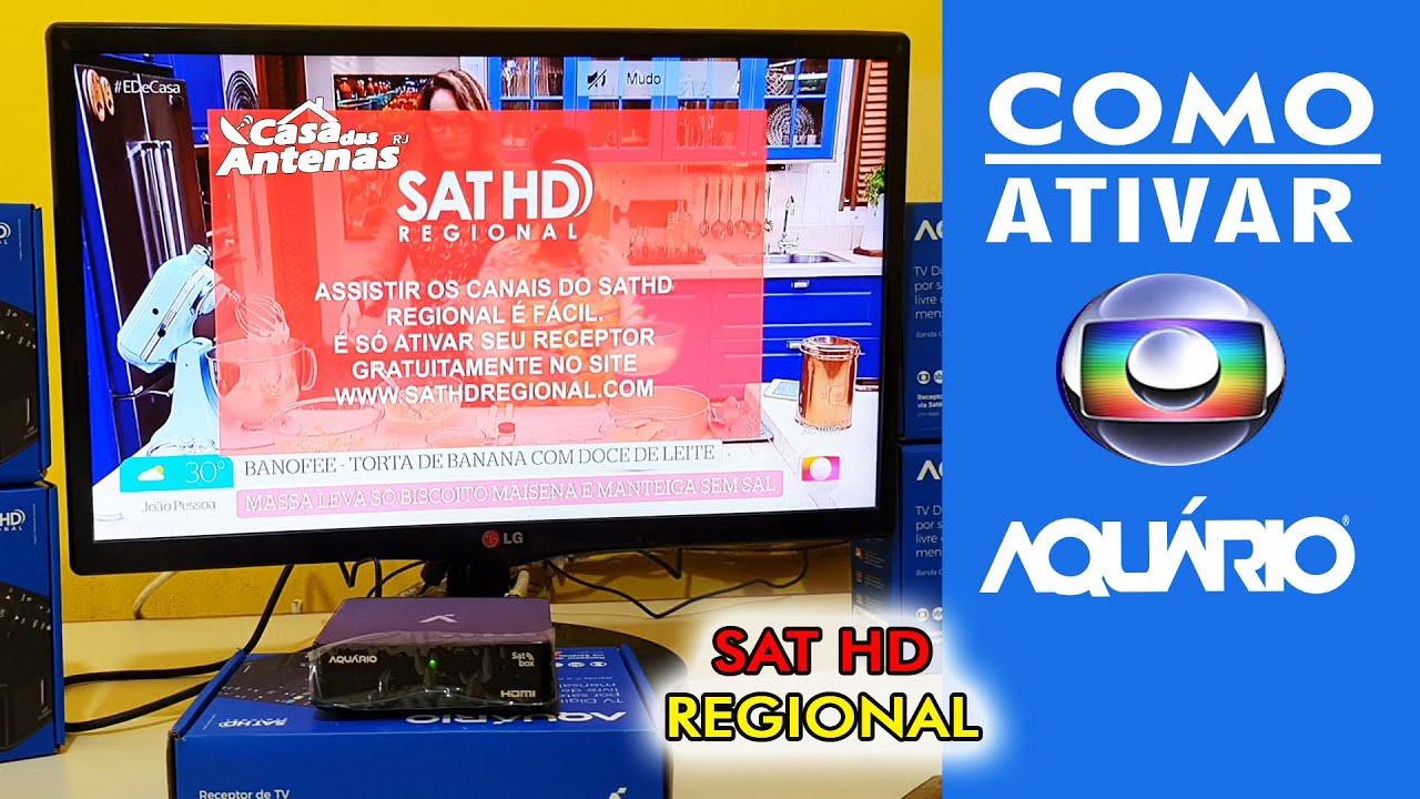 COMO ATIVAR A GLOBO LOCAL, RESET DE FÁBRICA E BUSCA DE CANAIS NO SAT HD REGIONAL AQUÁRIO DTH 9000