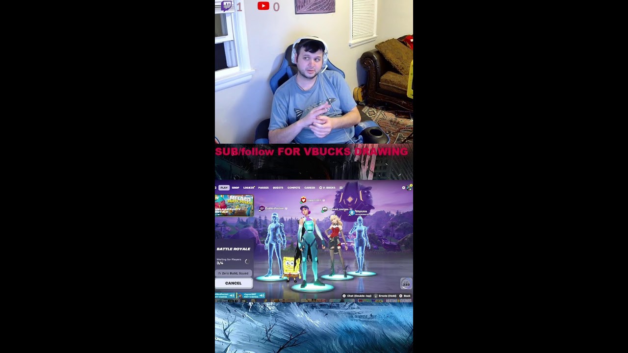 spongebob roleplay come chat and win vbucks