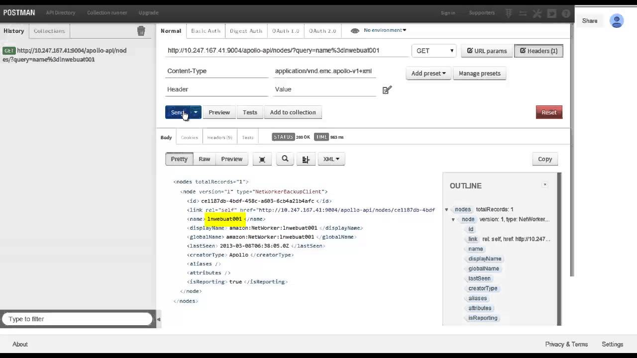 EMC Data Protection Advisor REST API part2