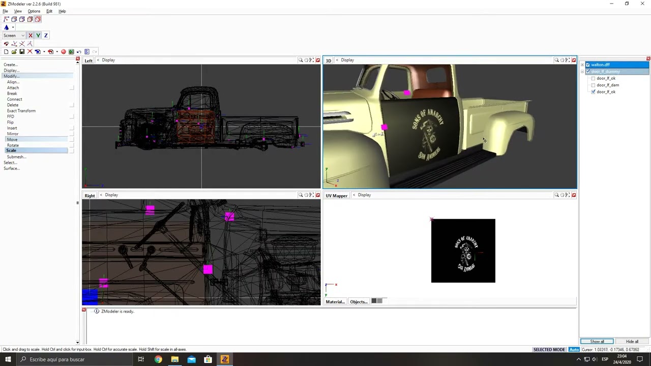 Colocar logos, pegatinas, stickers con Zmodeler [GTA SA]