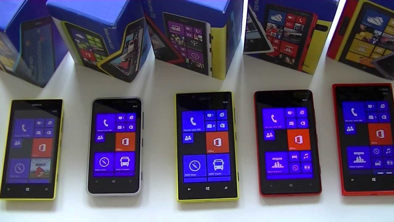 Comparatif Nokia Lumia 520, 620, 720, 820, 920 | par Top-For-Phone.fr