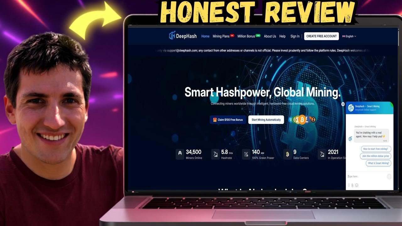Обзор майнинга DeepHash 2026: фейковый хайп-майнинг и объяснение мошенничества