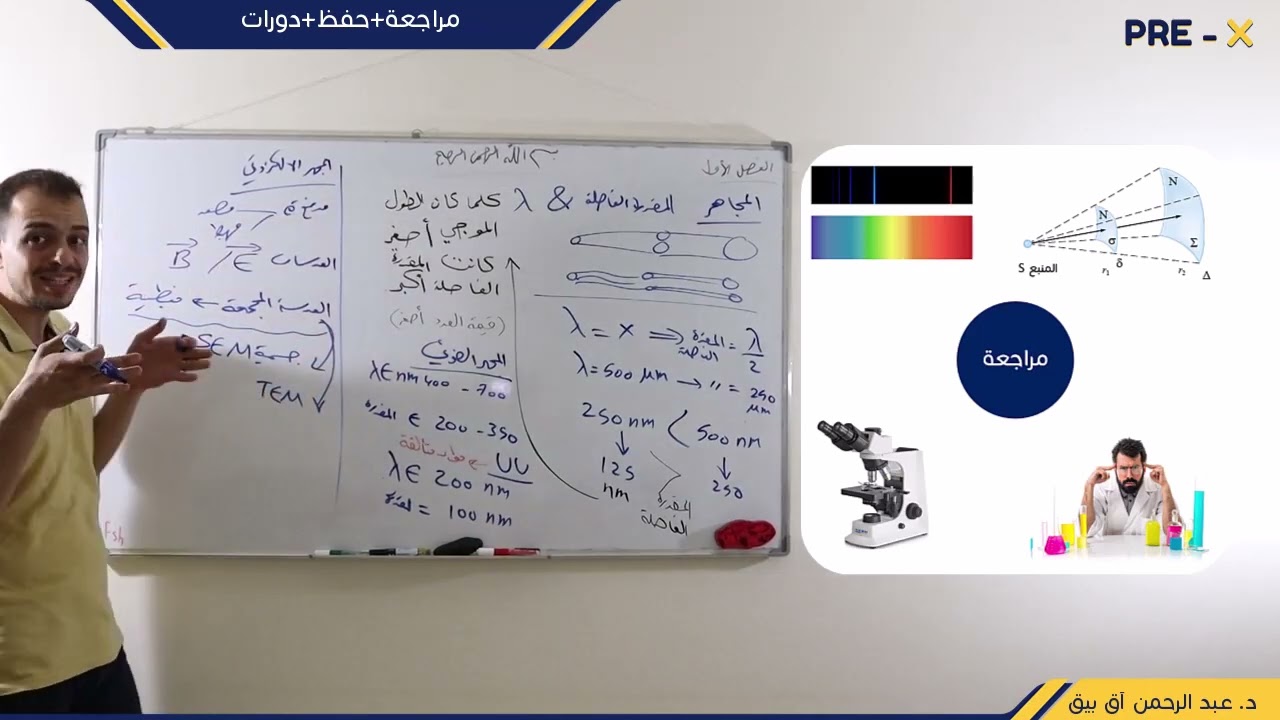 17) فصل أول-مراجعة وحفظ ودورات المجاهر+تدفق وخصائص الأشعة الكهرطيسية