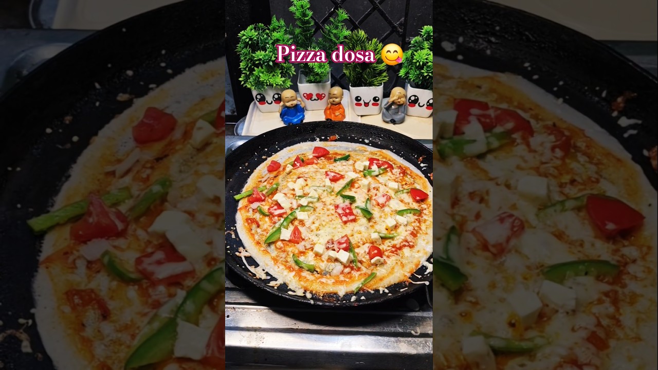 Dosa bana pizza 😱pizaa dosa 🍕 😋