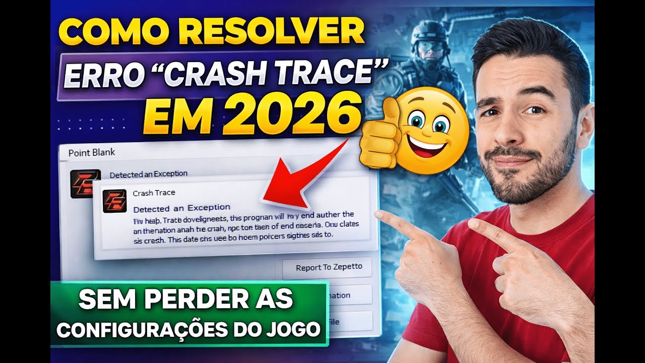 COMO RESOLVER ERRO “CRASH TRACE” NO POINT BLANK EM 2026 (SEM PERDER CONFIG)
