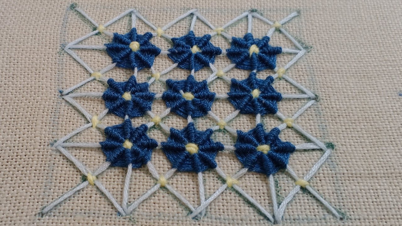 Hand embroidery/ hand embroidery design for cushion covers/ table cloth/ pillows / Needle work